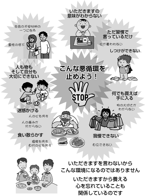 「いただきます・ごちそうさま」応援団募集中！